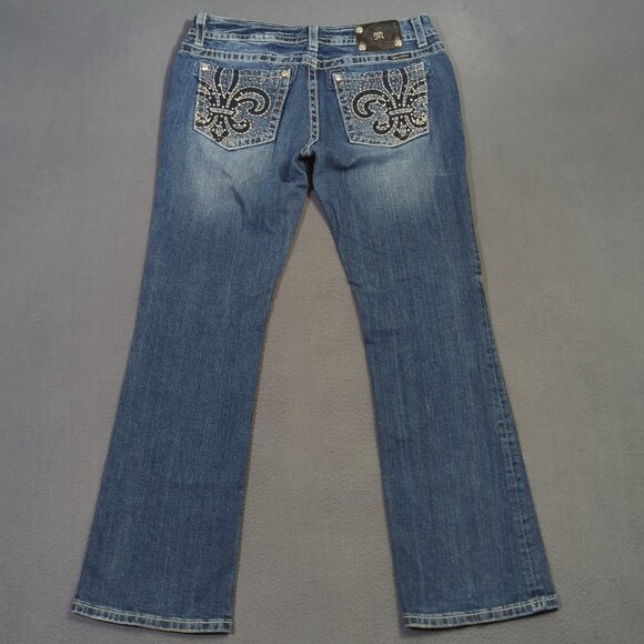 Miss Me Jeans Women's 33 Blue Boot Denim - Picture 3 of 13